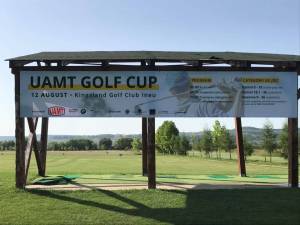 Banner UAMT Golf Cup și sponsorii 