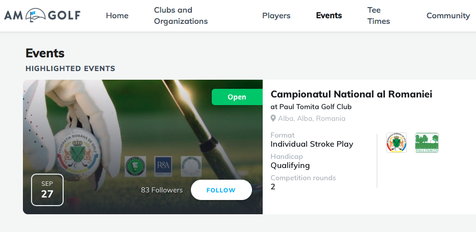 Noua platformă am.golf este online I Full Review I