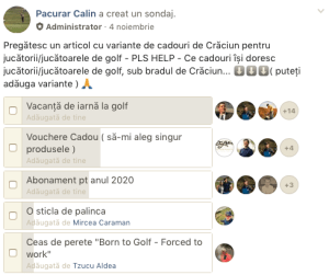 Sondaj grup Golf în România